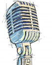 Illustrationof an old-fashioned microphone