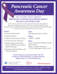 pancreatic cancer event flyer