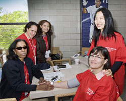 hospital staff at the Stroke Out Stroke event at Yankee Stadium