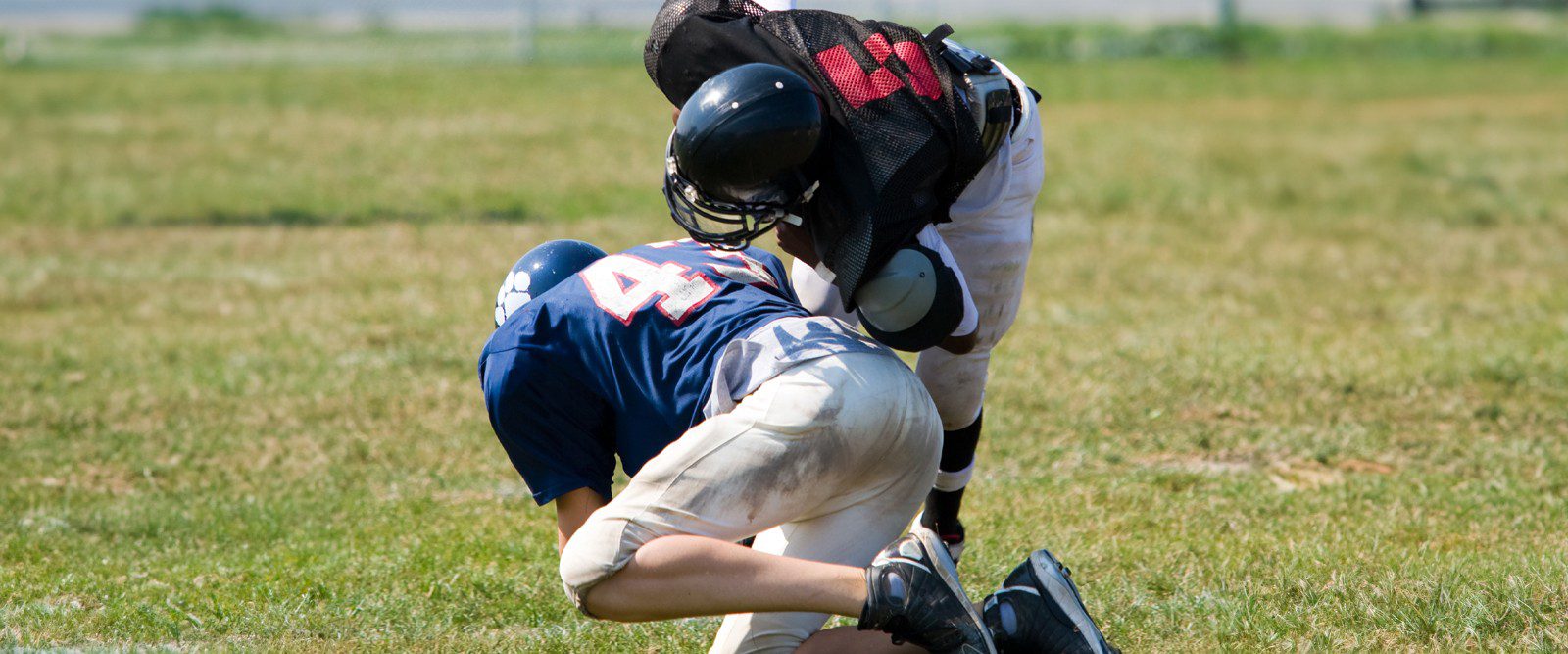 Players at a football game