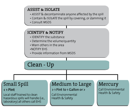 Chemical Spill Clean-Up flow chart