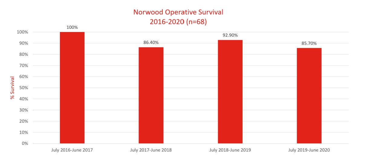 operative survival Norwood, 2016-2020