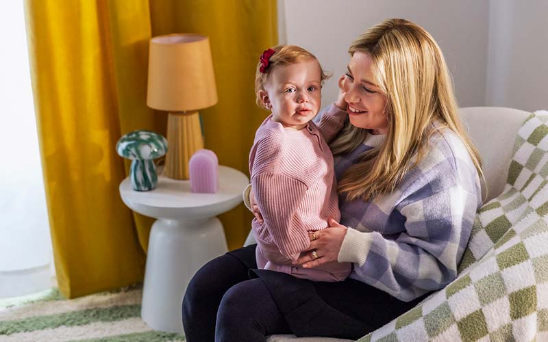 Estee with her daughter