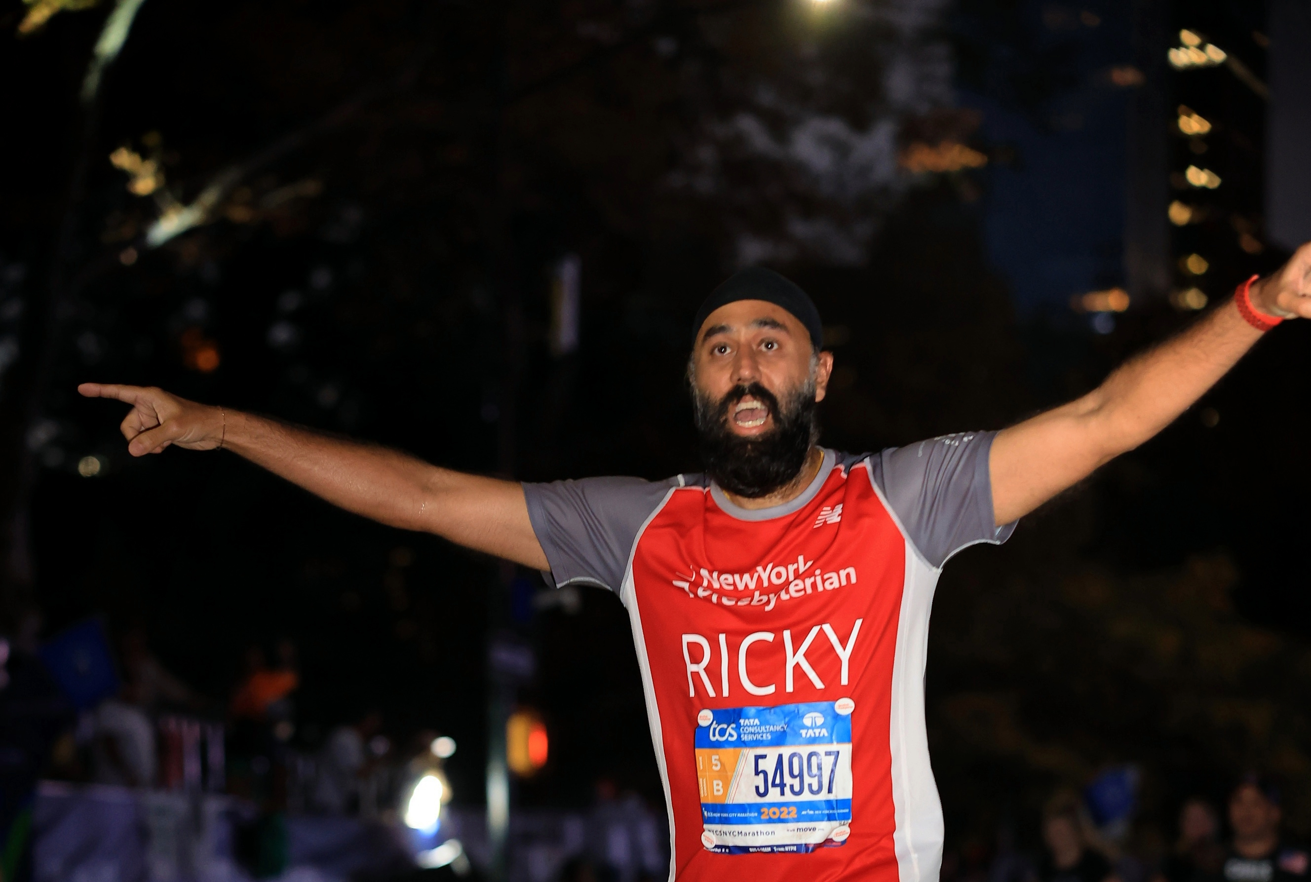 Ricky Singh celebrating victory