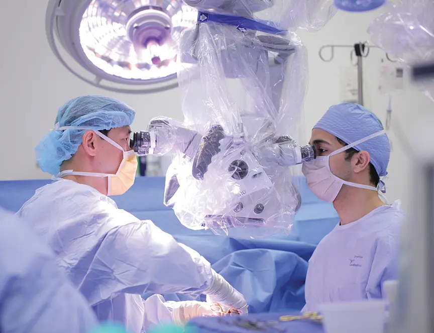 spine surgeons during a procedure